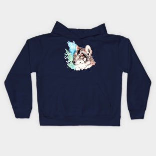 Mexican Wolf bust Kids Hoodie